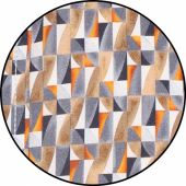 Casa Moda Mens Big Size Geometric Pattern Casual Fit Cotton Short Sleeve Shirt