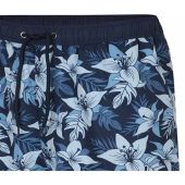 Espionage Mens Big Size Flower Print Swim Short With Elastic And Drawstring Waist And Mesh Inner