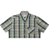 Ben Sherman Mens Big Size Gingham Overcheck Button Down Collar Cotton Casual Short Sleeve Shirt With Breast Pocket
