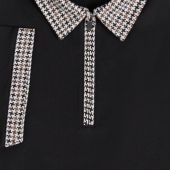 Mish Mash Mens Big Size Fashion Zip Polo With Dogtooth Contrast Collar And Cuff