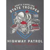 Ed Baxter Mens Big Size State Trooper Highway Patrol Print Crew Neck T Shirt