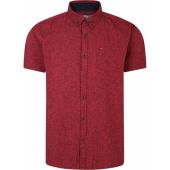 Peter Gribby Mens Big Size Linen Cotton Mix Button Down Collar Casual Short Sleeve Shirt With Breast Pocket