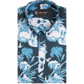 kam Mens Big Size Skull Print Short Sleeve Shirt