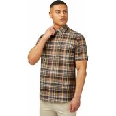 Ben Sherman Mens Big Size Gradient Check Short Sleeve Shirt
