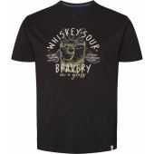 North 56°4 Mens Big Size Whiskey Print Crew Neck Tee Shirt