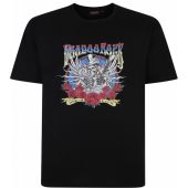 Espionage Mens Big Size Voodoo Rock Print Cotton Crew Neck TShirt