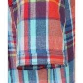 Casa Moda Mens Big Size Comfort Fit Linen Edition Multi Colour Check Casual Short Sleeve Shirt