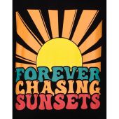 Espionage Mens Big Size Chasing Sunsets Print Crew Neck T Shirt