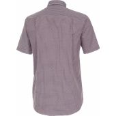 Casa Moda Mens Big Size Button Down Collar Circle Print Short Sleeve Shirt