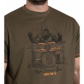 D555 Mens Big Size Monkey Drummer Print Crew Neck T Shirt