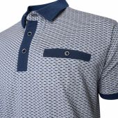 Kam Mens Big Size All Over Print Polo