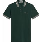 Ben Sherman Mens Big Size Contrast Pattern Collar Cotton Polo Shirt