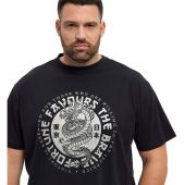 North Latitude Mens Big Size Dragon Print Crew Neck T Shirt