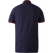 Duke Mens Big Size Sloane Cotton Pique Short Sleeve Polo With Collar And Cuff Trim