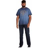 North 56 Mens Big Size Surf Print Cool Dyed Crew Neck T Shirt