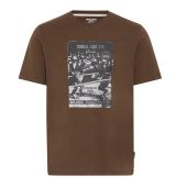 Blend Mens Big Size Frog Boxing Print Crew Neck T Shirt