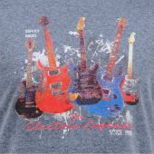 Duke Mens Big Size D555 Electric Legends Guitar Print T-Shirt