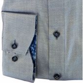 Olymp Mens Big Size Comfort Fit Egyptian Cotton Mini Diamond Pattern Long Sleeve Formal Shirt