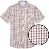 Ben Sherman Mens Big Size Two Tone House Check Button Down Collar Cotton Casual Short Sleeve Shirt