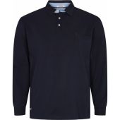 North 56°4 Mens Big Size Long Sleeve Plain Cotton Pique Polo
