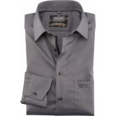 Olymp Mens Big Size Diagonal Rib Comfort Fit Egyptian Cotton Formal Long Sleeve Shirt