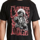 North 56 Denim Mens Big Size Jimi Hendrix Print Crew Neck Cotton T Shirt