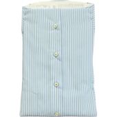 Eterna Mens Big Size Thin Stripe Comfort Fit Button Down Collar Casual Short Sleeve Shirt With Breast Pocket