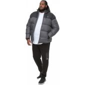 D555 Mens Big Size Quilted Puffer Jacket With Full Sherpa Lining