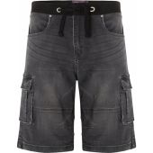 Kam Mens Big Size Cotton Stretch Combat Short With Elastic And Drawstring Waistband