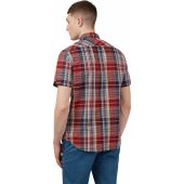 Mens Big Size Ben Sherman Large Madras Check Button Down Collar Cotton Short Sleeve Shirt