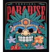 Espionage Mens Big Size Paradise Print Crew Neck Tshirt