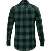 D555 Long Sleeve Check Overshirt With Two Patch Pockets With Flaps and Button Down Collar