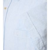 Casa Moda Mens Big Size Linen Mix Stripe Short Sleeve Shirt