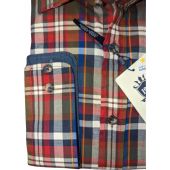 Hatico Mens Big Size Casual Cotton Check Long Sleeve Shirt