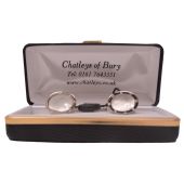 Dalaco Mother Of Pearl Rhodium Oval Cufflinks