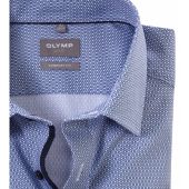 Olymp Mens Big Size Hexagon Print Egyptian Cotton Formal Long Sleeve Shirt