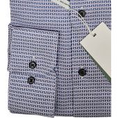 Eterna Mens Big Size Comfort Fit Pattern Long Sleeve Formal Shirt With Breast Pocket