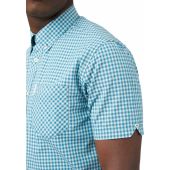 Ben Sherman Mens Big Size Core Signature Check Cotton  Button Down Collar Short Sleeve Shirt