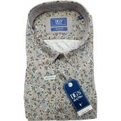 Douglas And Grahame Mens Big Size Cotton Floral Print Button Down Collar Casual Short Sleeve Shirt