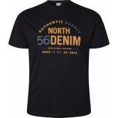 North 56 Denim Mens Big Size Logo Print Crew Neck Cotton T Shirt