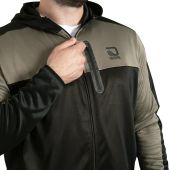 D555 Mens Big Size Active Performance Stretch Zip Through Hoodie