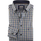 Olymp Mens Big Size Comfort Fit Check Egyptian Cotton Formal Long Sleeve Shirt