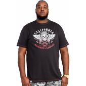 Duke Mens Big Size D555 California Rebel Skull Gradient Printed Cotton Crew Neck T-Shirt