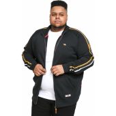 Mens Big Size D555 Duke Zip Through Sweatshirt With Ribbed Collar And Sleeve Stripes