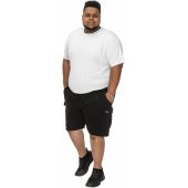 D555 Mens Big Size Elasticated Waist Fleece Cargo Shorts