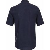 Casa Moda Mens Big Size Casual Fit Linen Edition Button Down Collar Short Sleeve Shirt With Breast Pocket
