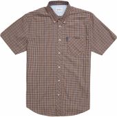 Ben Sherman Mens Big Size Mini Gingham Check Button Down Collar Cotton Short Sleeve Shirt