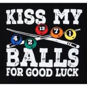Espionage Mens Big Size Kiss My Balls Print Crew Neck T Shirt