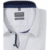 Olymp Mens Big Size Comfort Fit Cotton Micro Basket Weave Pattern Non Iron Formal Long Sleeve Shirt With Breast Pocket