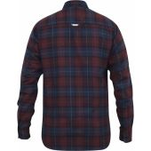 D555 Mens Big Size Check Oxford Button Down Collar Cotton Long Sleeve Casual Shirt